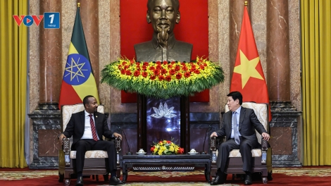 Chủ tịch nước Lương Cường tiếp Thủ tướng Ethiopia Abiy Ahmed Ali