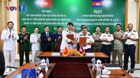 Hải quân Việt Nam – Campuchia rút kinh nghiệm tuần tra trên vùng nước lịch sử