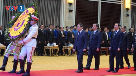 THỦ TƯỚNG CHÍNH PHỦ PHẠM MINH CHÍNH DỰ LỄ TRUY ĐIỆU ĐỒNG CHÍ KHĂM-TÀY XI-PHĂN-ĐON