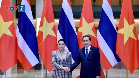 Chủ tịch Quốc hội Trần Thanh Mẫn hội kiến Thủ tướng Thái Lan Paetongtarn Shinawatra