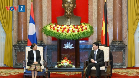 Chủ tịch nước Lương Cường tiếp Phó Chủ tịch nước Lào dự viếng nguyên Chủ tịch nước Trần Đức Lương