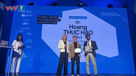 Một kiến trúc sư Việt Nam vinh dự nhận Giải thưởng Kiến trúc Bền vững Toàn cầu 2025