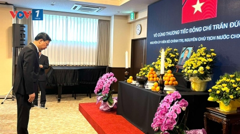 Lễ viếng và mở sổ tang nguyên Chủ tịch nước Trần Đức Lương tại Nhật Bản