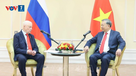 Tổng Bí thư Tô Lâm gặp Chủ tịch Đảng Nước Nga Công bằng – Những người yêu nước – Vì sự thật