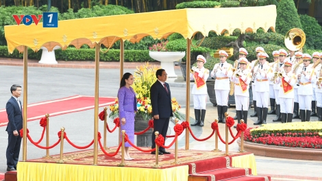 Thủ tướng Phạm Minh Chính đón và đồng chủ trì Kỳ họp lần thứ 4 Nội các chung Việt Nam – Thái Lan   