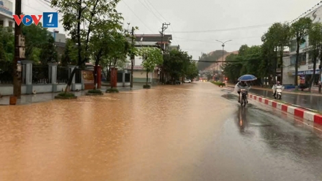 Mưa lớn gây ngập úng cục bộ tại Yên Bái