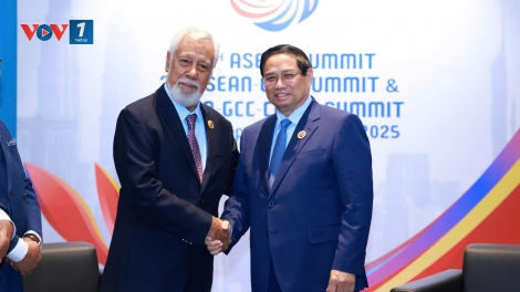 Thủ tướng Chính phủ Phạm Minh Chính gặp Thủ tướng Timor-Leste Xanana Gusmao 