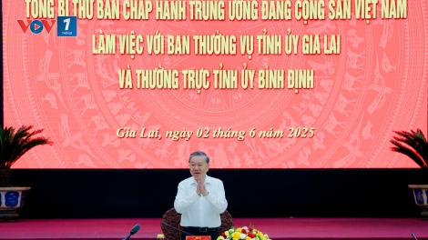 Tổng Bí thư Tô Lâm chủ trì buổi làm việc với 2 tỉnh Gia Lai và Bình Định