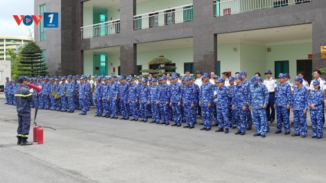 Bộ Tư lệnh Cảnh sát biển khai mạc tập huấn, diễn tập phòng cháy chữa cháy năm 2025