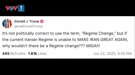 Tổng thống Trump úp mở khả năng thay đổi chế độ ở Iran