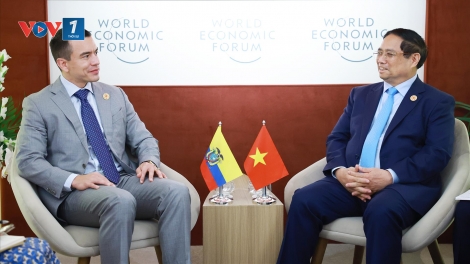 Thủ tướng Chính phủ Phạm Minh Chính gặp Tổng thống Ecuador Daniel Noboa.