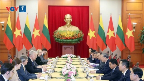 Tổng Bí thư Tô Lâm tiếp Tổng thống Litva Gitanas Nauseda