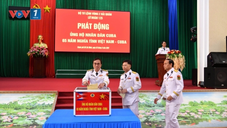 Lữ đoàn 125 phát động ủng hộ Nhân dân Cuba