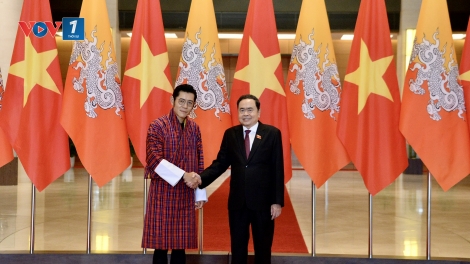 Chủ tịch Quốc hội Trần Thanh Mẫn hội kiến Quốc vương Bhutan