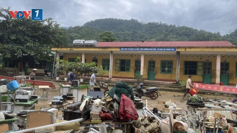 Vùng lũ Điện Biên khôi phục trường lớp đón năm học mới