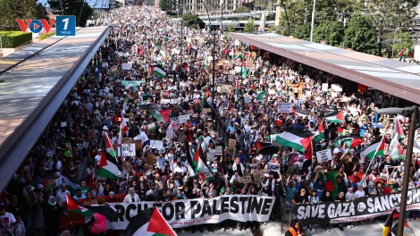 Australia: Hàng trăm nghìn người tuần hành ở nhiều thành phố ủng hộ Palestine