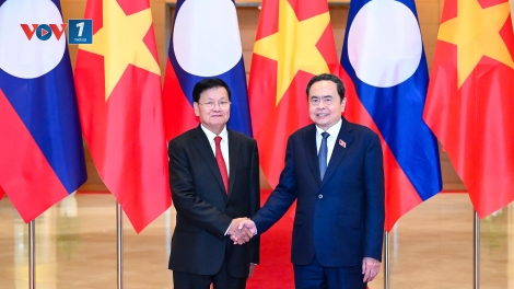Chủ tịch Quốc hội Trần Thanh Mẫn hội kiến Tổng bí thư, Chủ tịch nước Lào