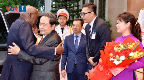 Chủ tịch Quốc hội Trần Thanh Mẫn hội đàm với Chủ tịch Quốc hội Cuba Esteban Lazo Hernández