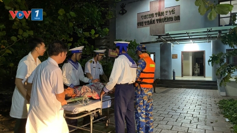 Đảo Trường Sa kịp thời tiếp nhận, cấp cứu ngư dân Gia Lai