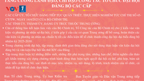 Tiếp tục tăng cường lãnh đạo, chỉ đạo công tác tổ chức đại hội đảng bộ các cấp