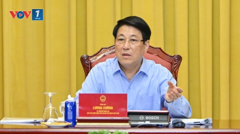 Chủ tịch nước Lương Cường làm việc với các cơ quan về công tác chuẩn bị cho Lễ mở ký Công ước Hà Nội