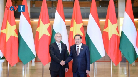 Chủ tịch Quốc hội Trần Thanh Mẫn hội đàm với Chủ tịch Quốc hội Hungary