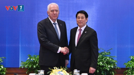 Chủ tịch nước Lương Cường tiếp Tổng Công tố Liên bang Nga A.V. Gutsan