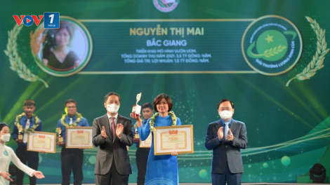 Chị Nguyễn Thị Mai với mô hình ươm trồng, cung cấp cây công trình, cây dự án 16/6/2022