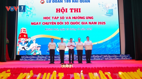 Lữ đoàn Tàu ngầm 189 Hải quân: Hội thi học tập số, hưởng ứng Ngày Chuyển đổi số quốc gia năm 2025