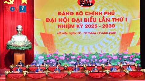 Phiên làm việc thứ nhất Đại hội đại biểu Đảng bộ Chính phủ lần thứ nhất