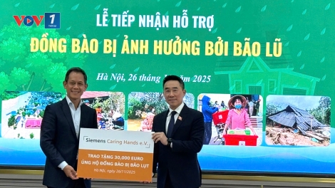 Siemens hỗ trợ 30.000 EUR hỗ trợ khắc phục hậu quả lũ lụt và sạt lở đất tại Việt Nam