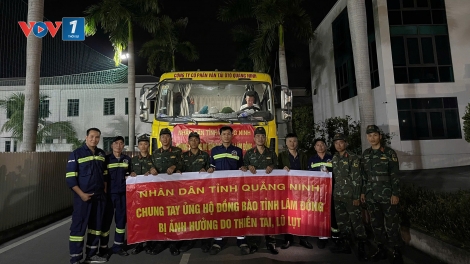 Quảng Ninh: Chuyến hàng cứu trợ đầu tiên trên đường đến vùng lũ Lâm Đồng