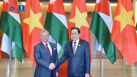 Chủ tịch Quốc hội Trần Thanh Mẫn hội kiến Quốc vương Jordan Abdullah II Ibn Al Hussein