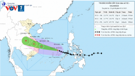 Bão số 13 di chuyển nhanh, cách đảo Song Tử Tây khoảng 240km