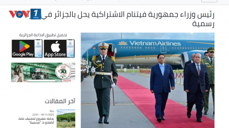 Truyền thông Algeria đưa tin đậm nét về chuyến thăm của Thủ tướng Phạm Minh Chính