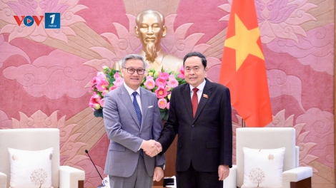 Chủ tịch Quốc hội Trần Thanh Mẫn tiếp Bộ trưởng Bộ Ngoại giao Lào