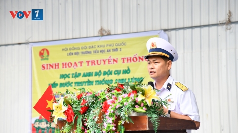 Lữ đoàn 127 nói chuyện truyền thống tại Trường Tiểu học An Thới 3