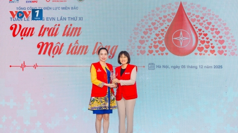 CBCNV Tổng công ty Điện lực miền Bắc (EVNNPC) hiến máu, tặng tóc trong “Tuần lễ hồng EVN” lần thứ XI