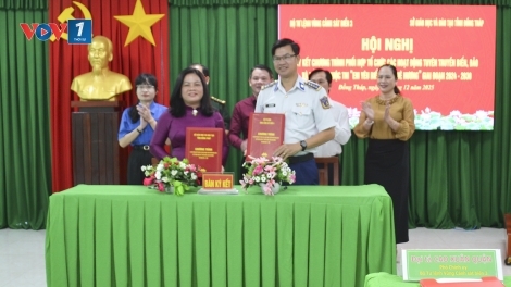 Vùng Cảnh sát biển 3 ký kết chương trình phối hợp tuyên truyền biển, đảo tại Đồng Tháp