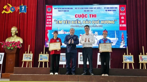 Vùng Cảnh sát biển 1 lan toả tình yêu biển đảo tại xã Minh Châu, Nghệ An