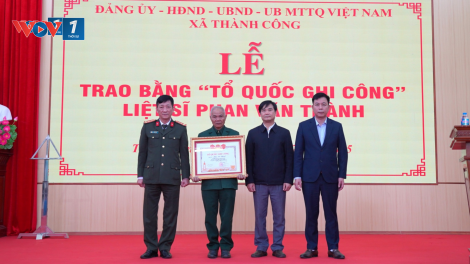 Thái Nguyên: Trao Bằng "Tổ quốc ghi công" cho Tổ trưởng bị lũ cuốn