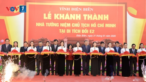 Tổng Bí thư Tô Lâm dự lễ khánh thành Nhà tưởng niệm Chủ tịch Hồ Chí Minh tại Điện Biên