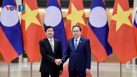 Chủ tịch Quốc hội Trần Thanh Mẫn hội kiến Tổng Bí thư, Chủ tịch nước Lào