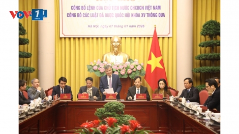 Thời sự 12h 7/1/2026: Công bố Lệnh của Chủ tịch nước về 12 luật đã được Kỳ họp thứ 10, Quốc hội khóa 15 thông qua