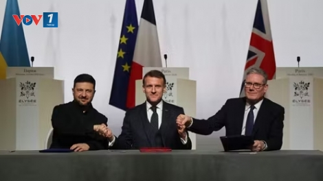 Pháp, Anh và Ukraine ký tuyên bố về việc triển khai lực lượng đa quốc gia sau ngừng bắn