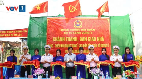 Quân chủng Hải quân khánh thành, bàn giao 11 căn nhà trong "Chiến dịch Quang Trung"