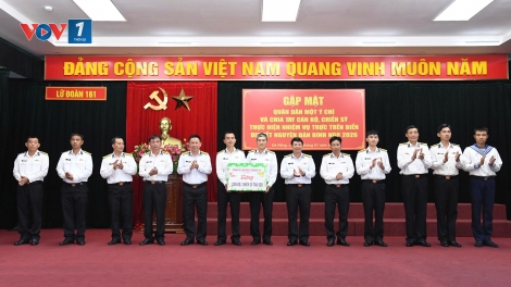 Lữ đoàn 161 gặp mặt “Quân dân một ý chí”, tiếp sức cán bộ, chiến sĩ trực Tết trên biển