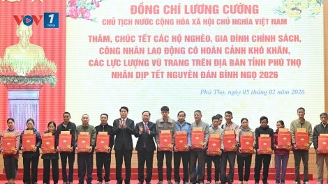 Thời sự 12h 5/2/2026: Chủ tịch nước Lương Cường thăm, chúc Tết tại Phú Thọ