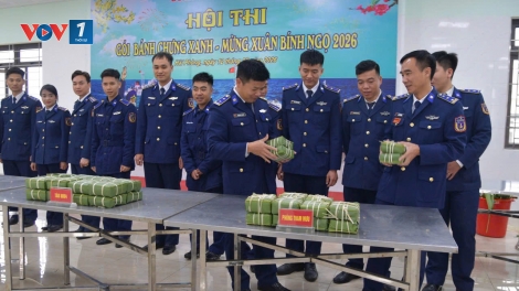 Hải đoàn 11 Cảnh sát biển: Ấm áp Hội thi “Gói bánh chưng xanh – vui Tết cổ truyền 2026”