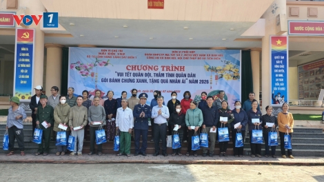Vùng Cảnh sát biển 1: "Vui Tết quân đội, thắm tình quân dân – Gói bánh chưng xanh, tặng quà nhân ái"